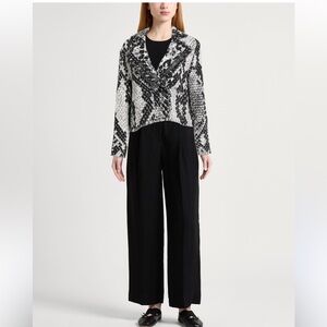 Pinko Snake-Effect Jacquard Cropped Jacket